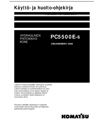 PC5500E-6(DEU) S/N 15098-15098 Operation manual (Italian)