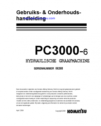 PC3000-6(DEU) S/N 06268-06268 Operation manual (Norwegian)