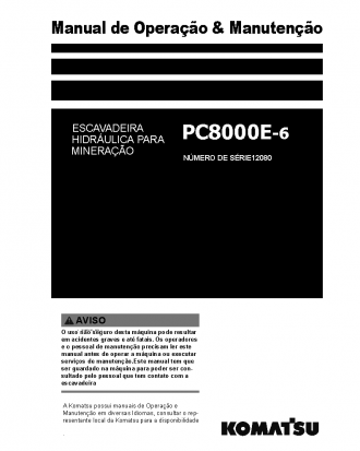 PC8000E-6(DEU) S/N 12081-12081 Operation manual (Portuguese)