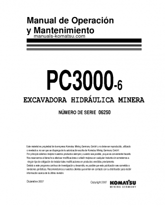 PC3000-6(DEU) S/N 06250 Operation manual (Spanish)
