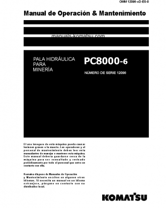 PC8000-6(DEU) S/N 12098 Operation manual (Spanish)