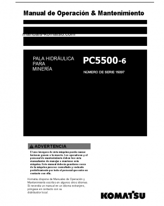 PC5500-6(DEU) S/N 15097-15097 Operation manual (Spanish)