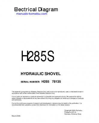 H285S(DEU) S/N 78135 Shop (repair) manual (English)