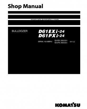 D61EXI-24(JPN) S/N 40001-UP Field assembly manual (English)