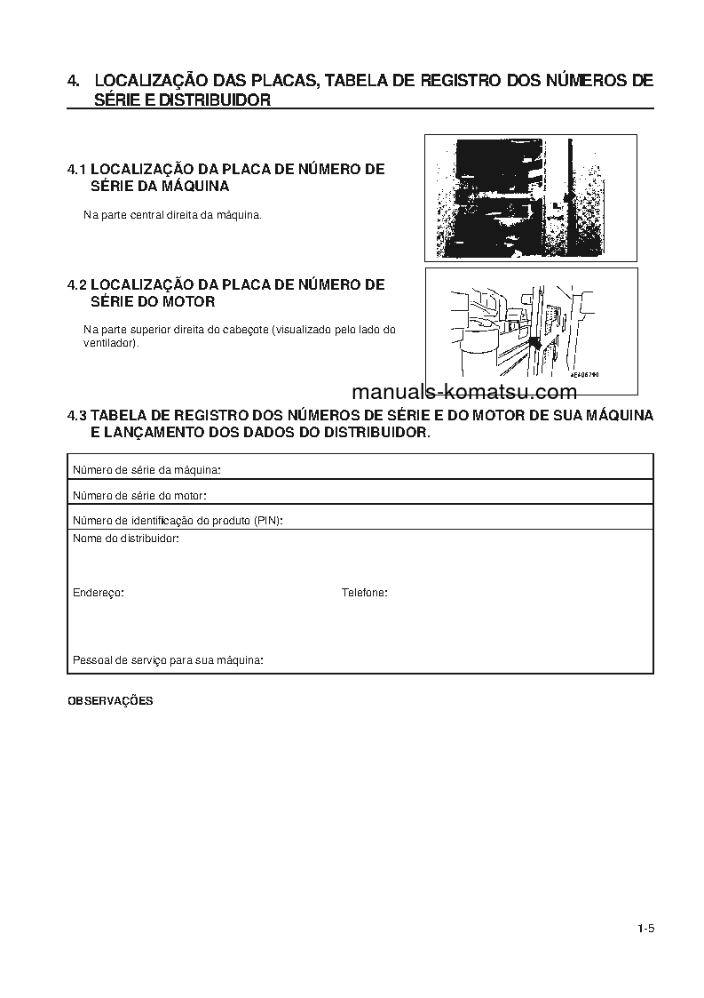 WD900-3(JPN) S/N 50001-UP Operation manual (Portuguese)