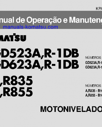 GD623R-1(JPN) S/N B1001-UP Operation manual (Portuguese)