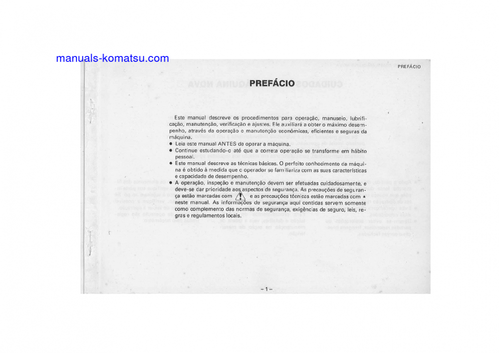 Protected: GD523A-1(JPN) S/N B1001-UP Operation manual (Portuguese)
