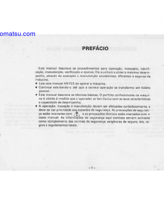 GD523A-1(JPN) S/N B1001-UP Operation manual (Portuguese)