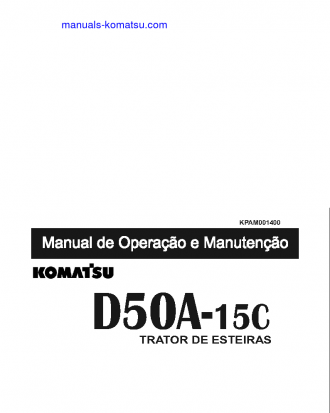 D50A-15(JPN) S/N B3231-UP Operation manual (Portuguese)