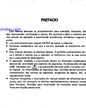 D50A-15(JPN) S/N B3231-UP Operation manual (Portuguese)