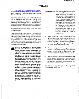 WA180-1(BRA)-B S/N B1340-UP Operation manual (Portuguese)