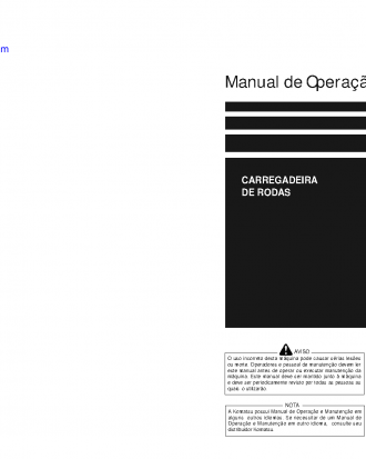 WA200-6(BRA) S/N B20001-UP Operation manual (Portuguese)