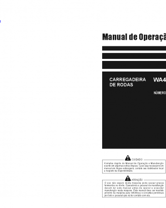 WA470-6(JPN) S/N 90234-UP Operation manual (Portuguese)