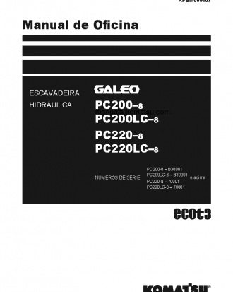 PC200LC-8(BRA) S/N B30001-UP Shop (repair) manual (Portuguese)