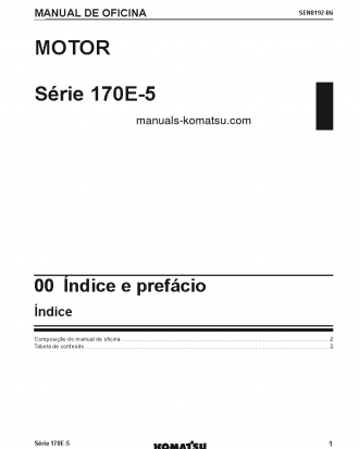 6D170E-5(JPN) S/N ALL Shop (repair) manual (Portuguese)