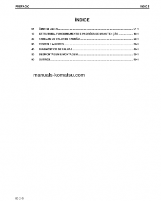 D51EX-22(BRA) S/N B10001-UP Shop (repair) manual (Portuguese)
