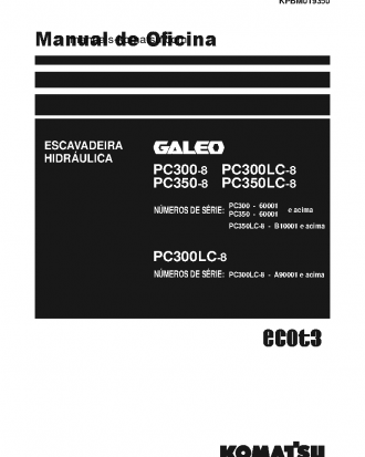 PC350LC-8(BRA) S/N B10001-UP Shop (repair) manual (Portuguese)