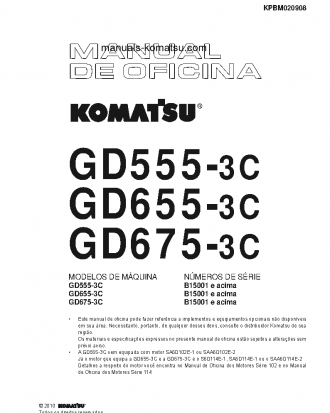 GD655-3C(BRA) S/N B15001-UP Shop (repair) manual (Portuguese)