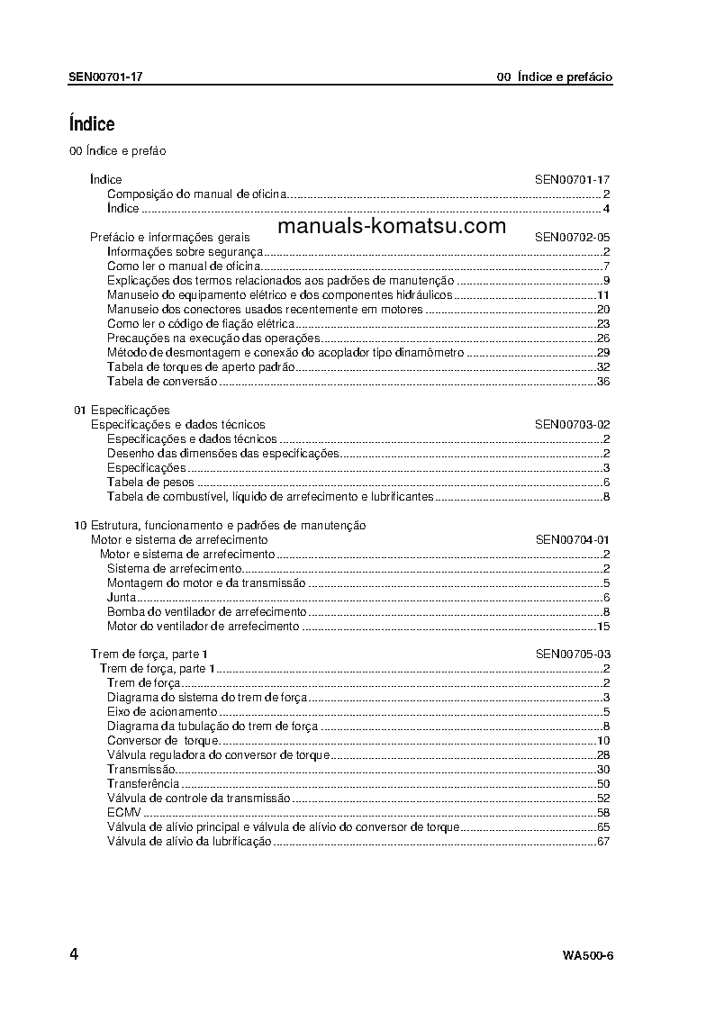 Protected: WA500-6(JPN) S/N 55001-UP Shop (repair) manual (Portuguese)