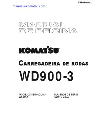 WD900-3(JPN) S/N 50001-UP Shop (repair) manual (Portuguese)
