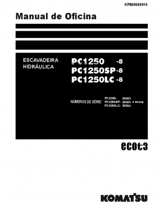 PC1250LC-8(JPN) S/N 30165-UP Shop (repair) manual (Portuguese)