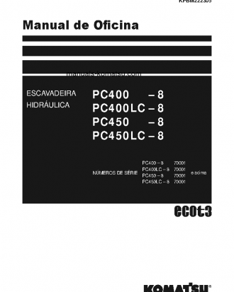 PC400LC-8(JPN) S/N 70001-UP Shop (repair) manual (Portuguese)