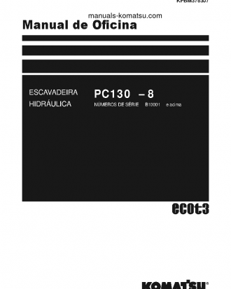 PC130-8(BRA) Shop (repair) manual (Portuguese)