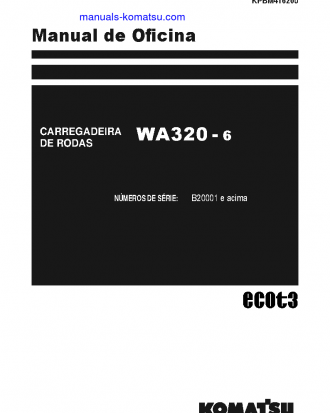 WA320-6(BRA) S/N B20001-UP Shop (repair) manual (Portuguese)