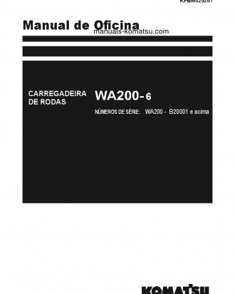 WA200-6(BRA) S/N B20001-UP Shop (repair) manual (Portuguese)