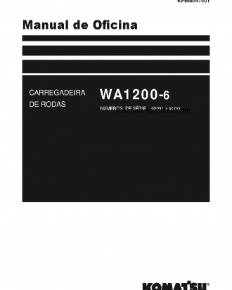 WA1200-6(JPN) S/N 60001-UP Shop (repair) manual (Portuguese)