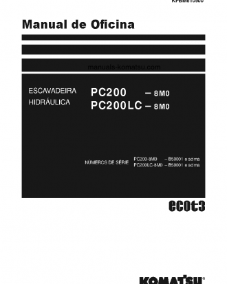 PC200-8(BRA)-M0 S/N B50001-UP Shop (repair) manual (Portuguese)