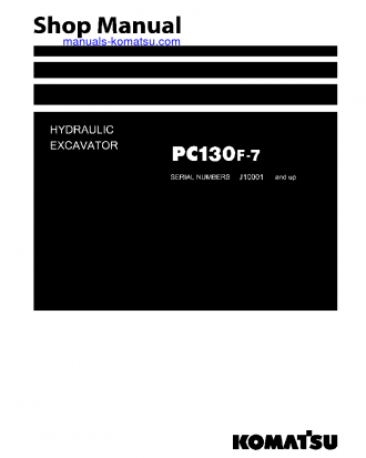 PC130F-7(IDN) S/N J10001-UP Shop (repair) manual (English)