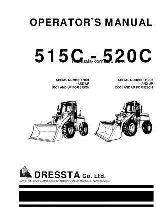 520C S/N 11001-UP Operation manual (English)