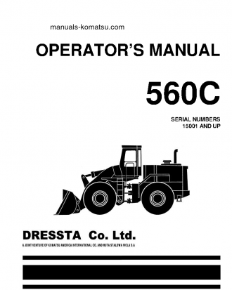 560C S/N P015001-UP Operation manual (English)