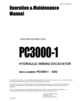 PC3000-1(DEU)-AQUA DIGGER S/N 06202 Operation manual (English)