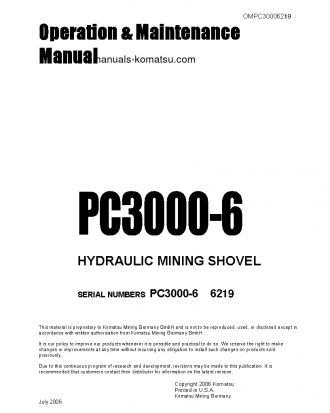 PC3000-6(DEU) S/N 06219-06219 Operation manual (English)