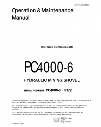 PC4000-6(DEU) S/N 08172 Operation manual (English)