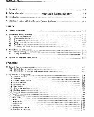 PC220-6(CHN)-A S/N DB80001-UP Operation manual (English)