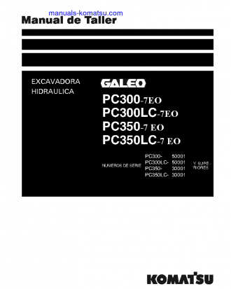 PC300-7(JPN)-E0, WORK EQUIPMENT GREASE 500H S/N 50001-UP Shop (repair) manual (Spanish)