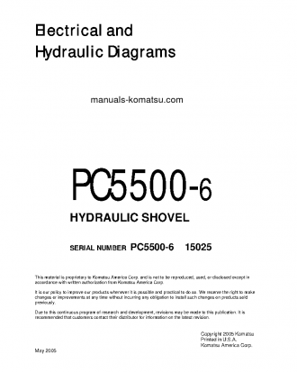 PC5500-6(DEU) S/N 15025 Shop (repair) manual (English)