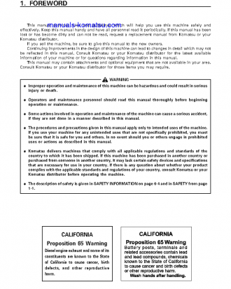 WA800-3(JPN) S/N 50125-50131 Operation manual (English)