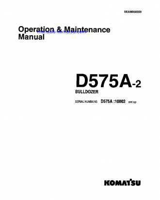 D575A-2(JPN) S/N 10001-10034 Operation manual (English)