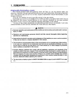 WA250-3(JPN) S/N 50001-53304 Operation manual (English)