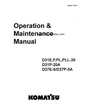 D31P-20(JPN)-POWER ANGLE & TILT DOZER S/N 45001-45784 Operation manual (English)