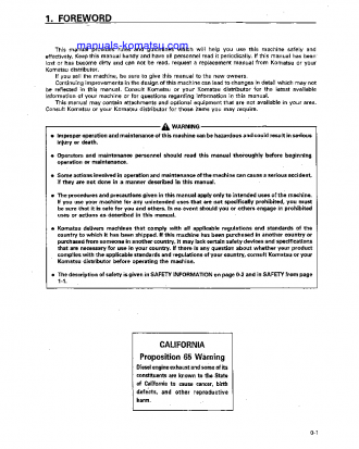 WA700-1(JPN) S/N 15000-UP Operation manual (English)