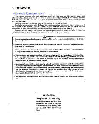 PC200-6(THA)-B S/N C10001-C10567 Operation manual (English)