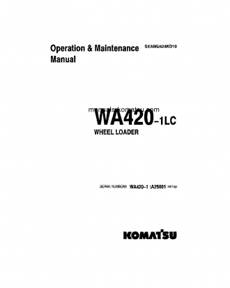 WA420-1(JPN)-LC S/N A25001-UP Operation manual (English)