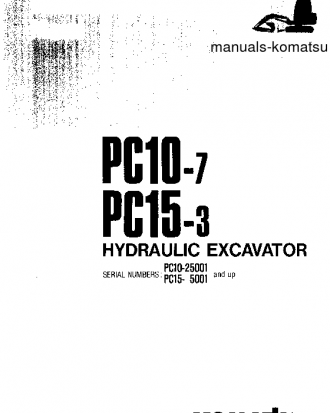 PC10-7(JPN) S/N 25001-27776 Operation manual (English)
