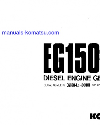 EG150L-5(JPN) S/N 20001-UP Operation manual (English)