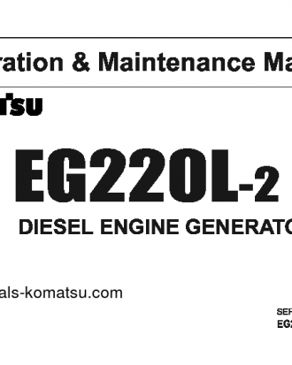 EG220L-2(JPN) S/N 20001-UP Operation manual (English)